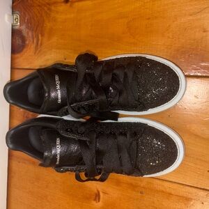 Alexander McQueen Black Glitter Women's Sneakers